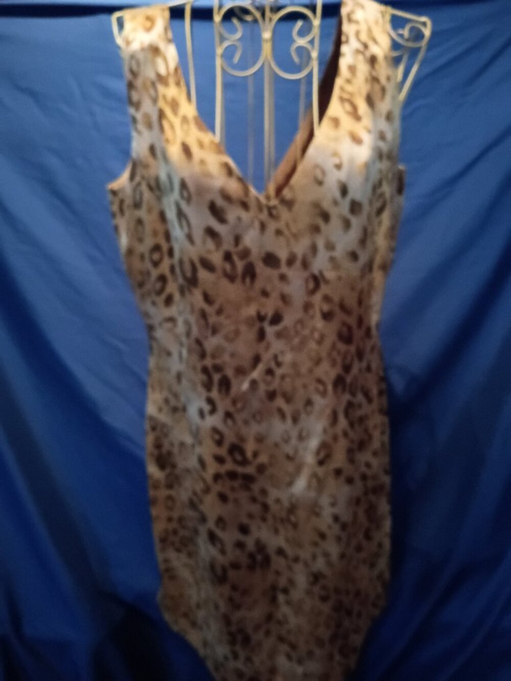 Gently worn very sexy back zip Leopard print dress size 12
